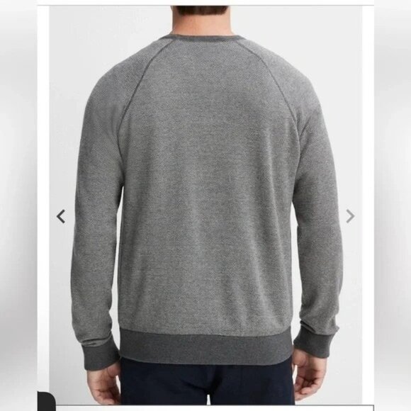 VINCE Grey Contrast Birdseye WOOL/CASHMERE Sweater Size XL - Picture 3 of 9